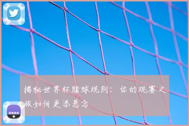 揭秘世界杯赌球规则：你的观赛之旅如何更添悬念